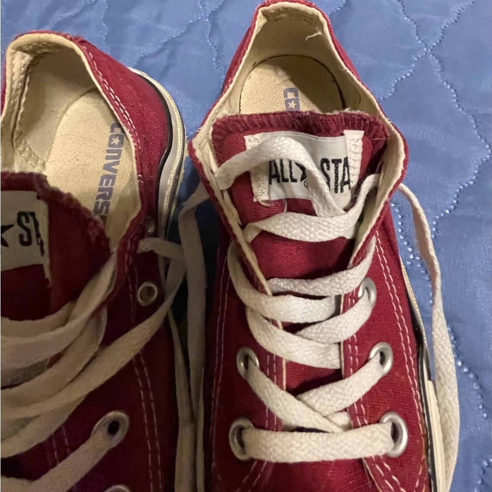 Converse All Star Burgundy Sneakers | Sz youth 3 /women 5 Unisex | Casual Canvas - Picture 10 of 14